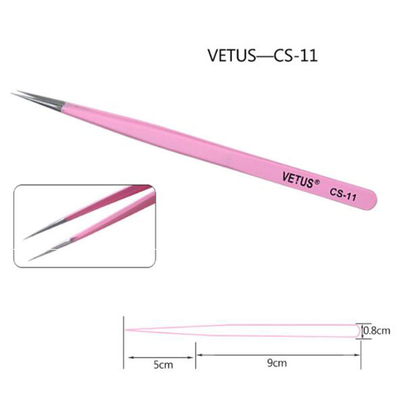 Vetus ESD 15 แหนบ Antistatic Precision Eyebow แหนบสแตนเลส