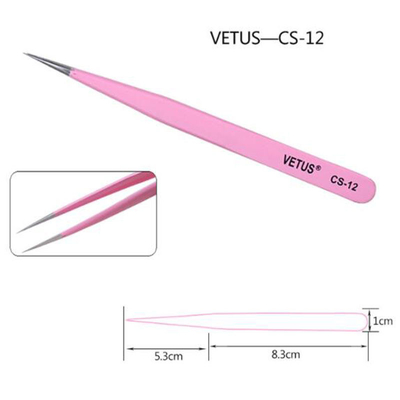 Vetus ESD 15 แหนบ Antistatic Precision Eyebow แหนบสแตนเลส
