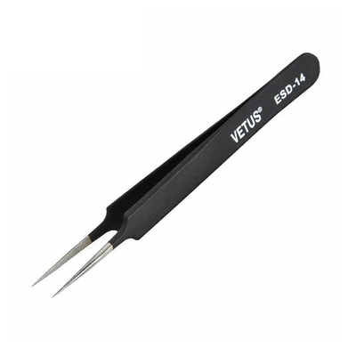ESD Disposable Vetus Lash Tweezers ปลายเอียงทางการแพทย์ Stainless Steel