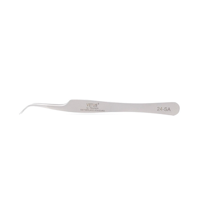 LashArt Straight Vetus Lash Tweezers Curved Fine Point คู่ต่อขนตา