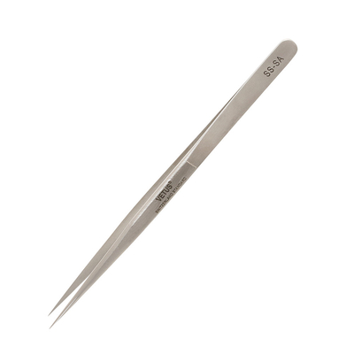 1SA Vetus Lash Tweezers แหนบตรง Fine Point แหนบ Stainless Steel