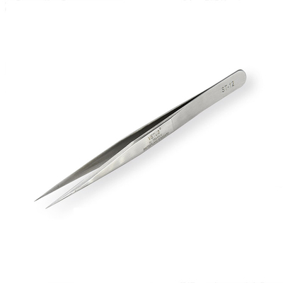 1SA Vetus Lash Tweezers แหนบตรง Fine Point แหนบ Stainless Steel