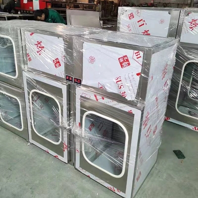 220V 50Hz 60Hz Cleanroom Pass Box GMP ผ่านกล่อง Laminar Flow Dynamic