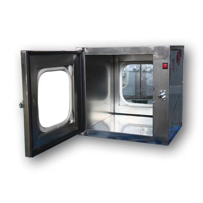 กล่องผ่าน Cleanroom แบบคงที่แบบอิเล็กทรอนิกส์ UV Sterilize Lamp Dynamic Pass Box