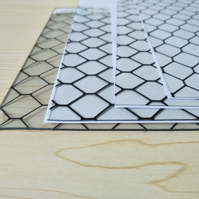 ฟิล์มม่านตาราง ESD ใสป้องกันพาร์ทิชันบล็อก PVC Sheet