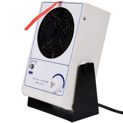 220V 50Hz แนวนอนได้อย่างรวดเร็ว Bench Top ESD Ionizer Fan Shock Protection