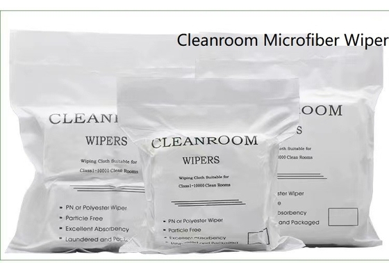 110GSM Laser Cut Cleanroom โพลีเอสเตอร์ Wiper Lint Free Cleanroom Wipers