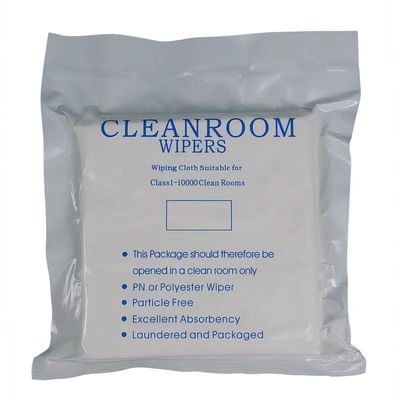 110GSM Laser Cut Cleanroom โพลีเอสเตอร์ Wiper Lint Free Cleanroom Wipers