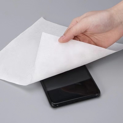 ที่ปัดน้ำฝนโพลีเอสเตอร์คลีนรูมเลเซอร์สีขาวสำหรับหน้าจอ Maxclean Microfiber