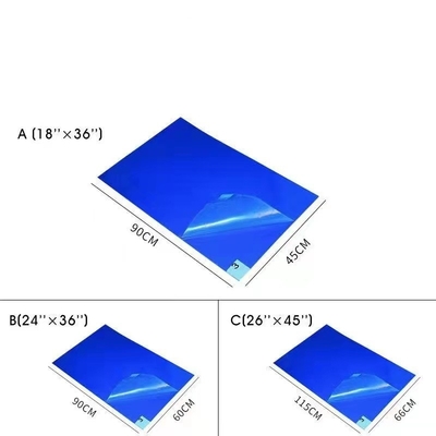 ESD Cleanroom Sticky Mat กาว Tacky Mat สำหรับเวิร์กช็อปปลอดฝุ่น
