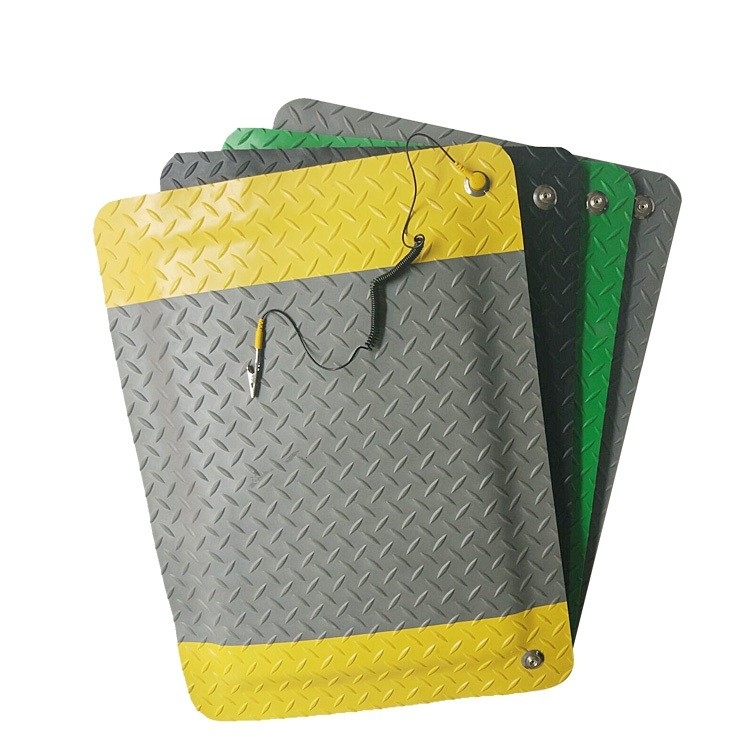 มัลติฟังก์ชั่นลื่นอุตสาหกรรม ESD Anti Fatigue Mat PVC Vinyl Foor Size Customized