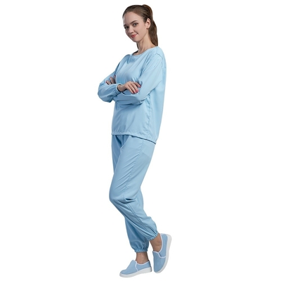 ห้องปฏิบัติการทางการแพทย์ ESD Anti Static Garments Turndown Collar Coat