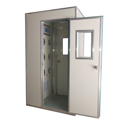 GMP Standard 380V Pharmaceutical Cleanroom Air Shower บานเลื่อนประตู